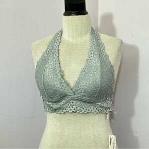Aeropostale Gray Lace Bralette L